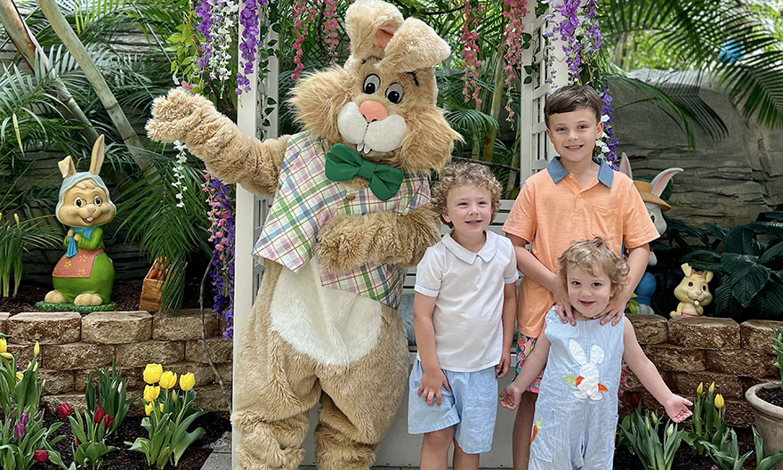 The Easter Bunny is hopping down the bunny trail at Gaylord Palms Resort this spring season